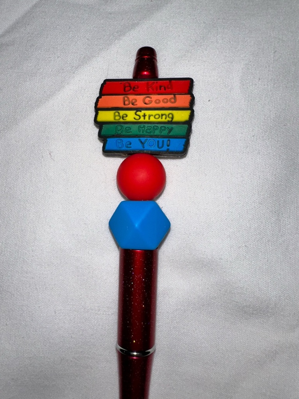 Rainbow Inspirational Handmade Pen - Be Kind - Be You